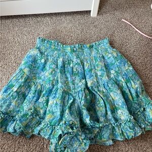 American Eagle Outfitters Blue Floral Midi Skirt